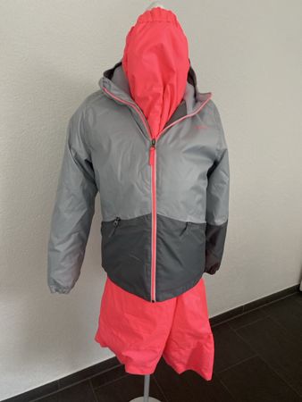 Wedze 2 - teiler Skianzug Jacke /Hose grau pink ca. Gr 158 