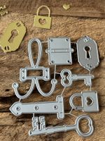 Stanzschablonen-Set Schlösser, Beschläge, Schlüssel