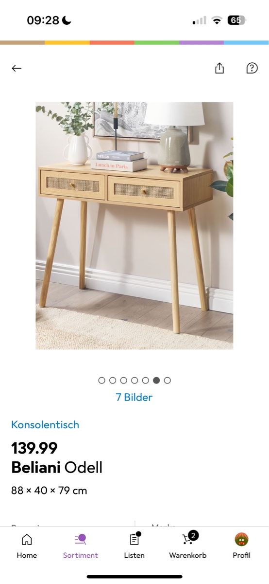 Tavoli: Konsolentisch Beliani Holz mit 2 Schubladen – Usato da Luzern venduto da Martina_26 2