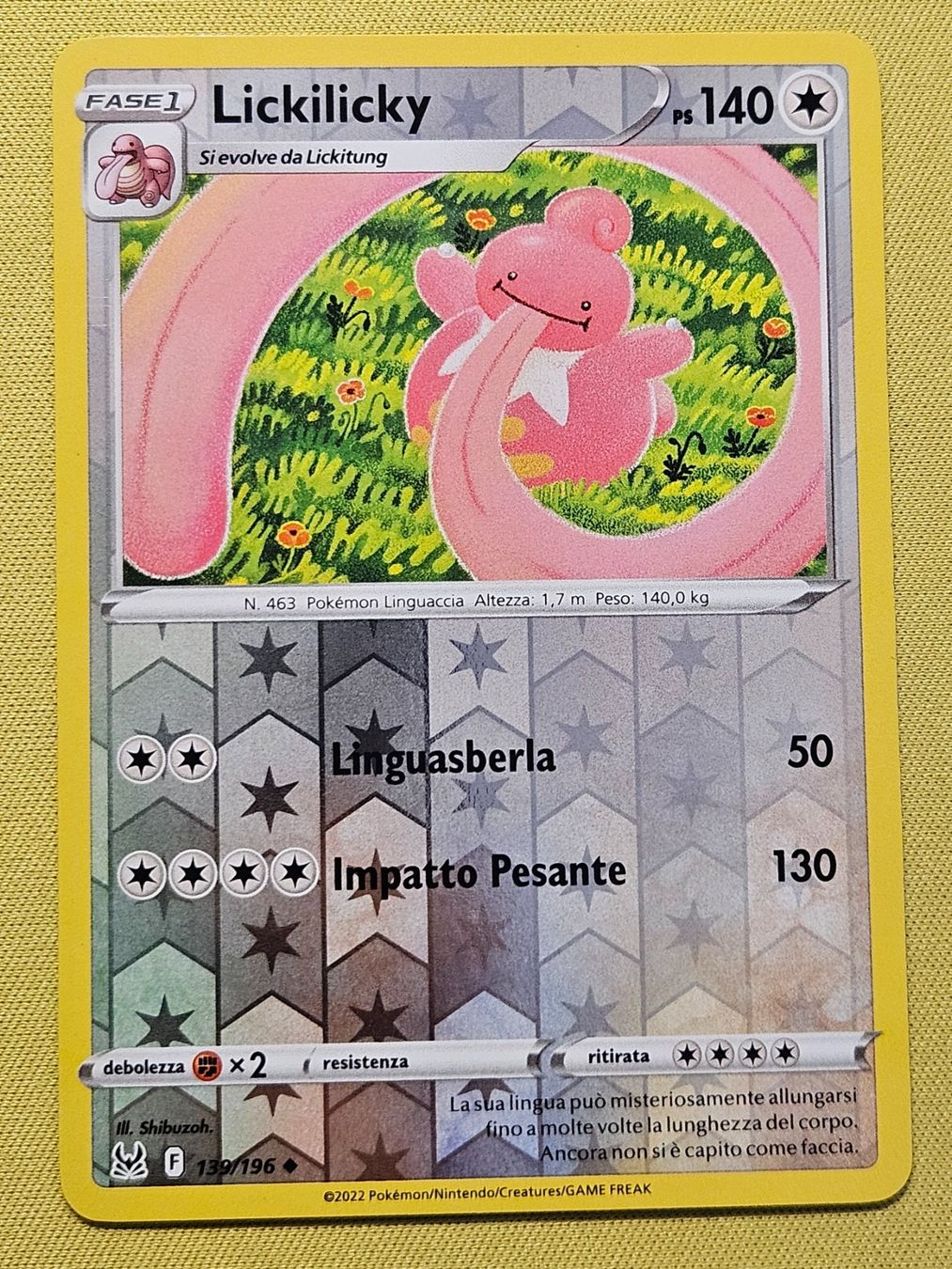 Pokémon Carte collezionabili: Lost Origin - Lickilicky 139/196 IT – Usato da Bellinzona venduto da Pokemarco