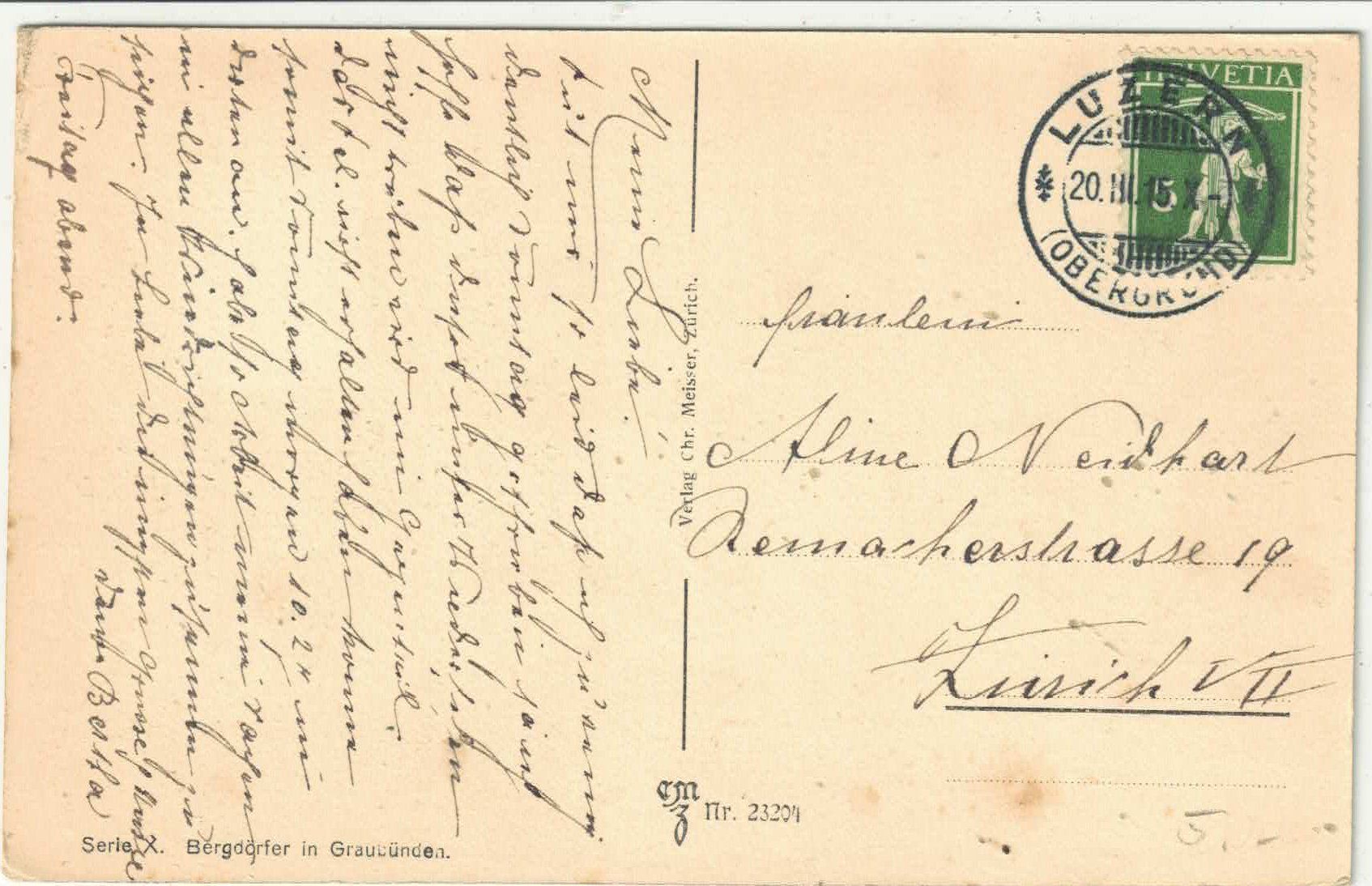 Cartoline postali: Viver-Obersaxen – Usato da Ettingen venduto da Kartenplanet 1