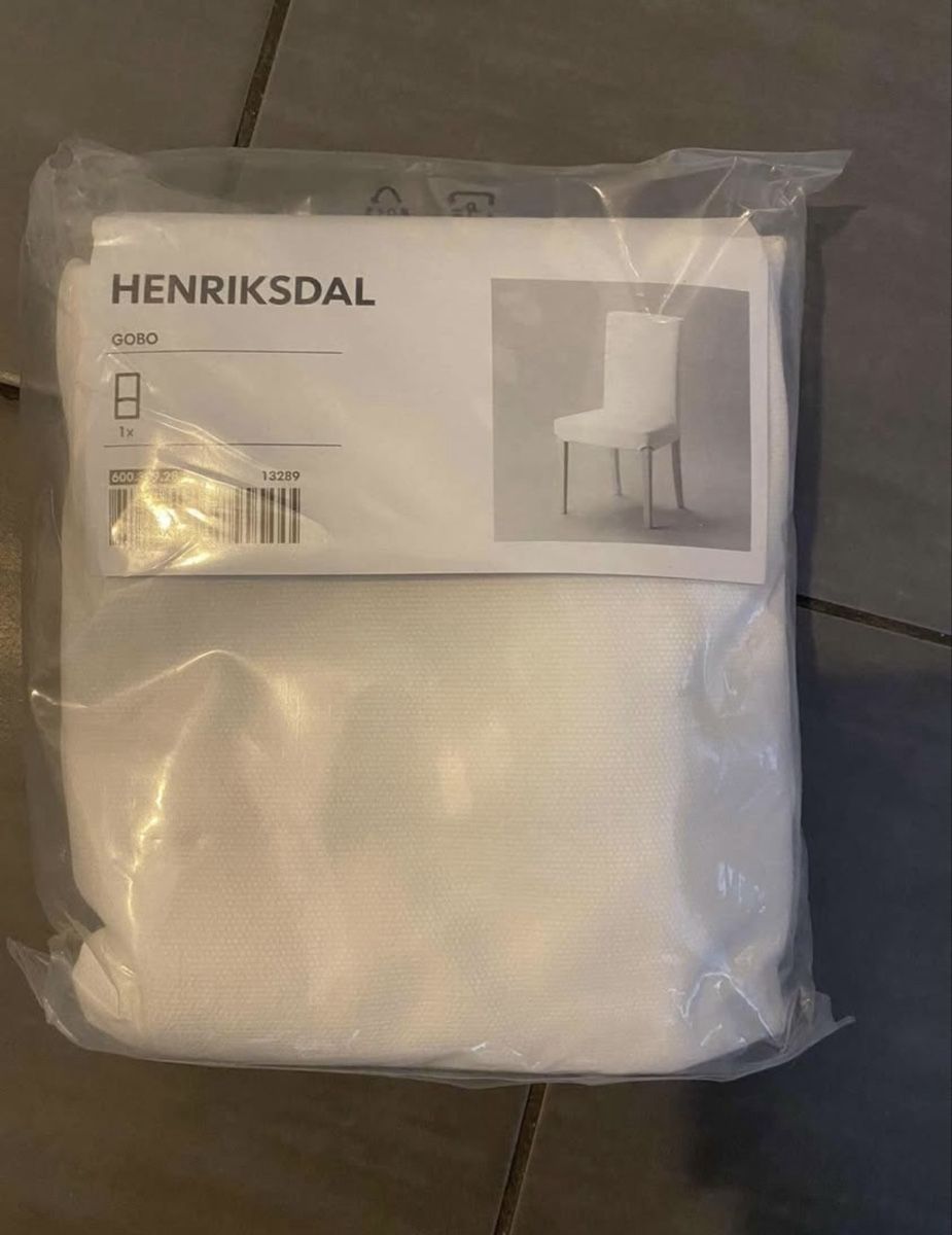 Tissus: Housse de chaise HENRIKSDAL GOBO blanc neuf – Neuf avec emballage d'origine à St-Maurice par mat_wkr6