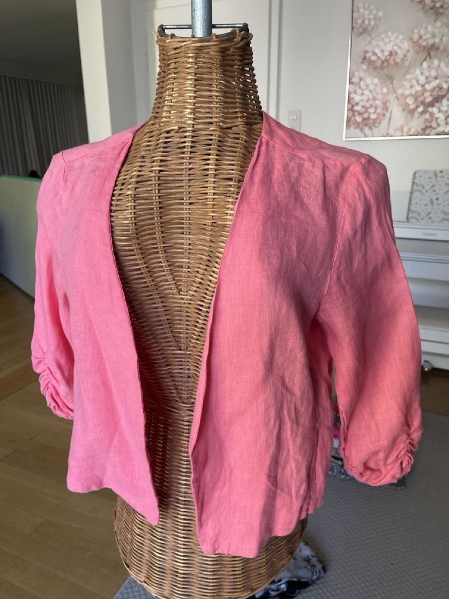 Bolero: Leinen Bolero, lachsrosa, S – Usato da Solothurn venduto da Bobesch08 1