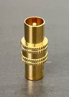 Connecteur doré de couplage antenne coaxial mâle vers mâle