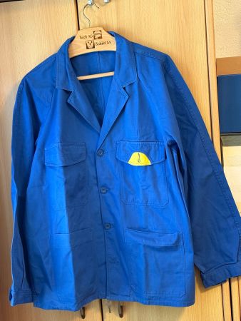 Arbeitskittel - Arbeitsjacke - Gr. 120 - NEUWERTIG - blau