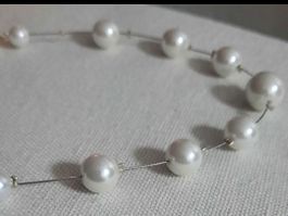 Elegante, zarte Halskette mit Perlen für den Sommer!