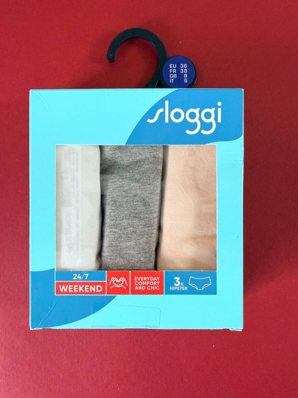 Sloggi Altra biancheria intima: SLOGGI, Hipster WEEKEND 24/7, Grösse 36, 3 Stück – Nuovo e nell'imballaggio originale da Rudolfstetten venduto da gst_g7xl