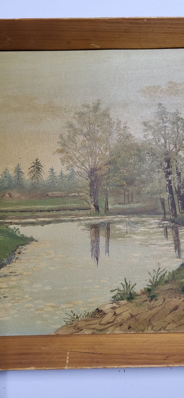 Gemälde: Gemälde Landschaft auf Holz gerahmt – Gebraucht aus Figino von mayam63 5