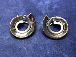 Ohrstecker Schnecken aus Weissgold 18 Karat Au 750