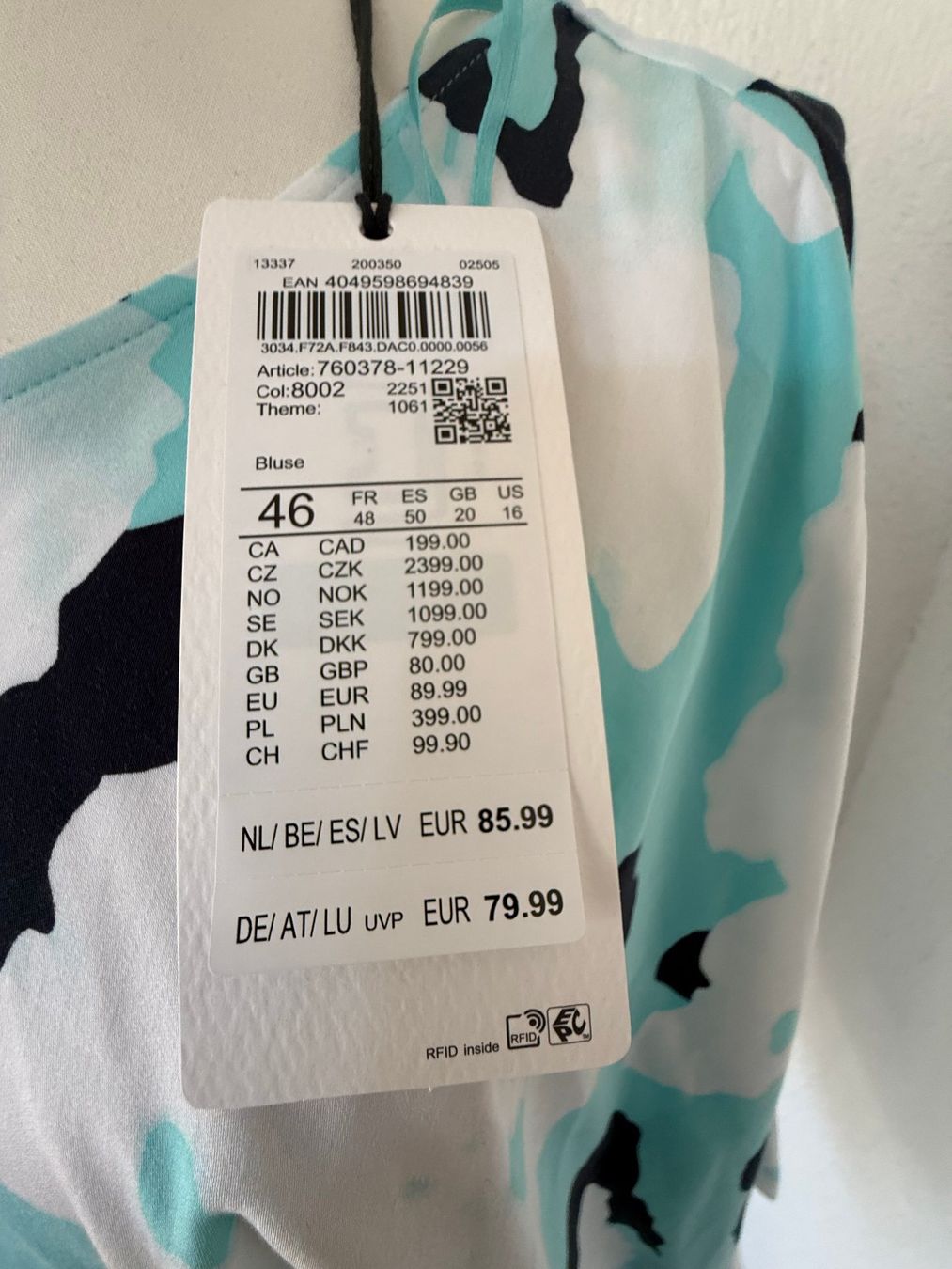 Taifun Camicette: Neu Bluse Taifun Gr. 46 100% Viskoe – Nuovo e nell'imballaggio originale da Kirchdorf AG venduto da coco123 3