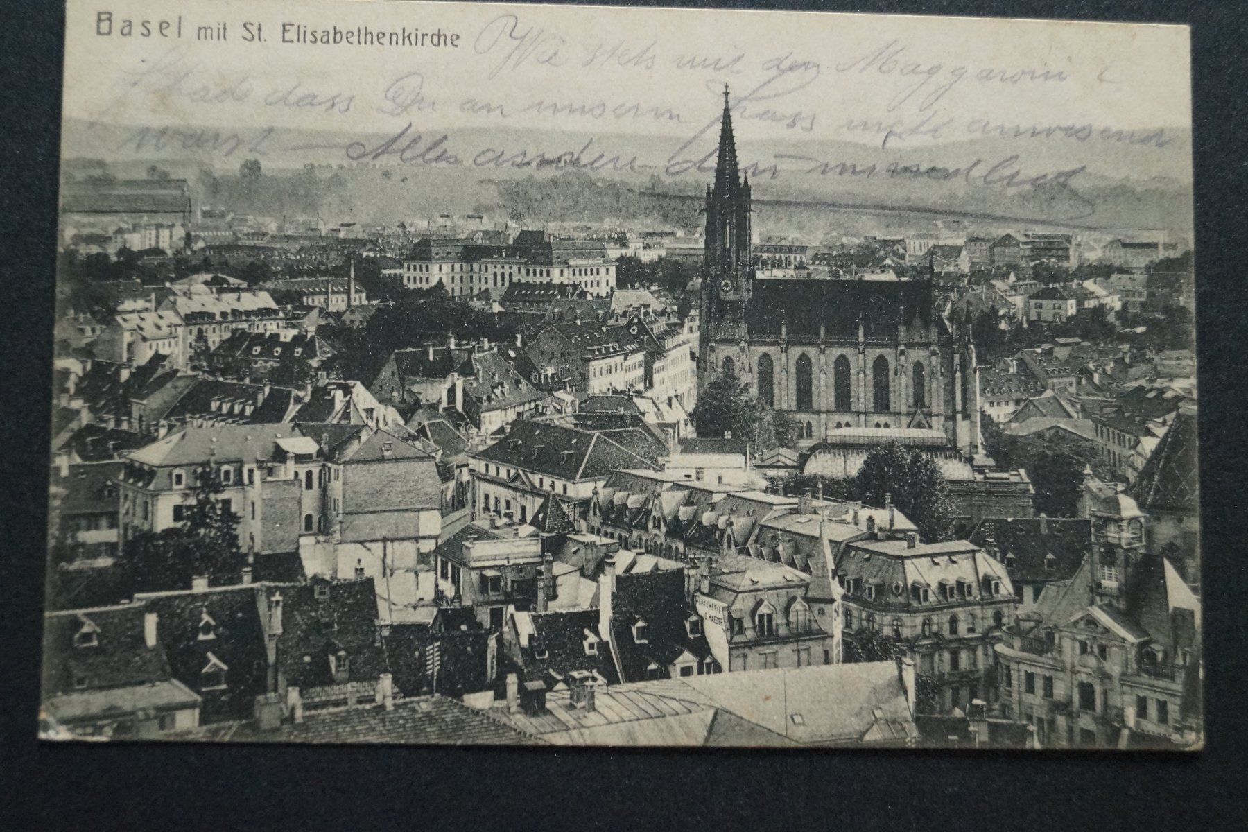 Ansichtskarten: AK Basel mit Elisabethenkirche – Gebraucht aus Böckten von Hansi36