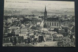 AK Basel mit Elisabethenkirche