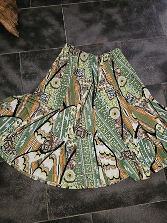 Rock Grösse S o M Sommerkleid Muster Grün Bunt 