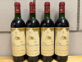 4 Flaschen Rotwein Château Mouton Baronne Philippe 1988...