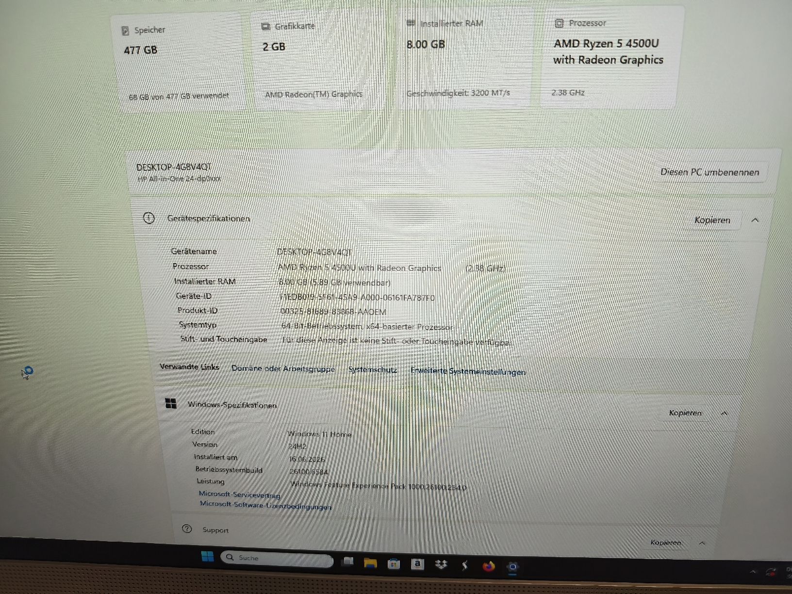Hewlett Packard PC: Hp all in one  – Usato da Burgdorf venduto da weggu.666