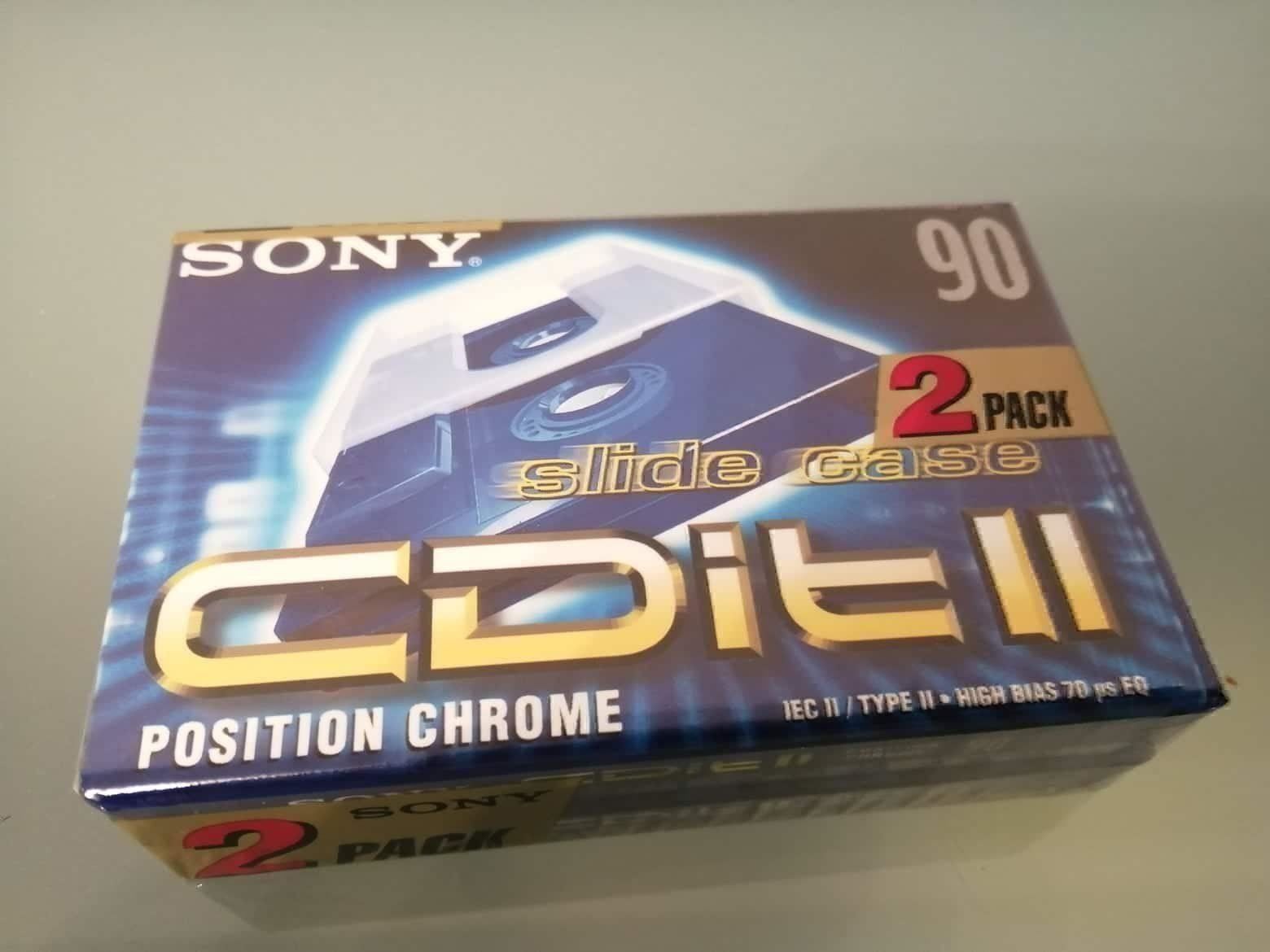 Musicassette: SONY CDit 90,Chrome,Slide Case "2 Stück" – Nuovo e nell'imballaggio originale da Bäch SZ venduto da Swissy46