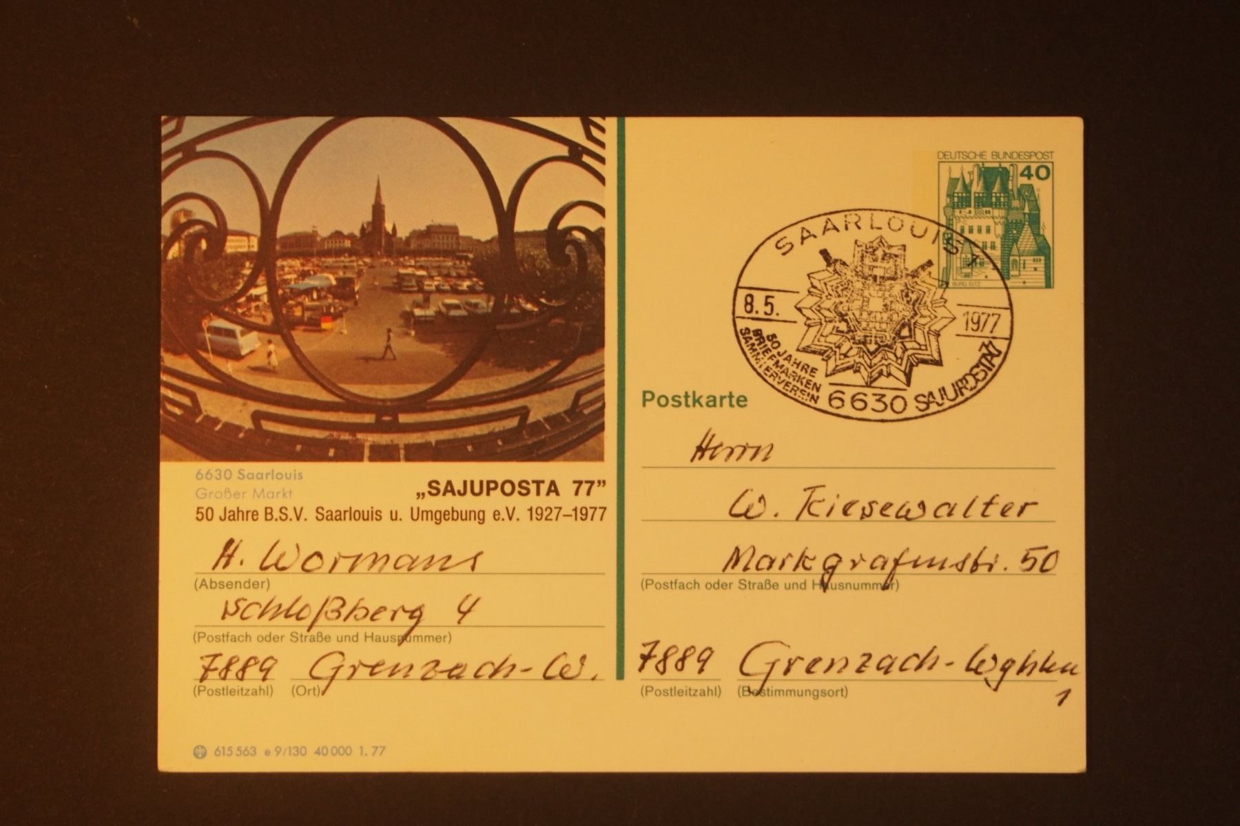 Tutti i francobolli: 1977 Postkarte Deutsche Bundespost – Usato da Solothurn venduto da and_fxw5