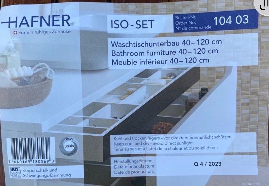 Mobili per bagno: ISO-Set Hafner 104-01 – Nuovo e nell'imballaggio originale da Winterthur venduto da Elen