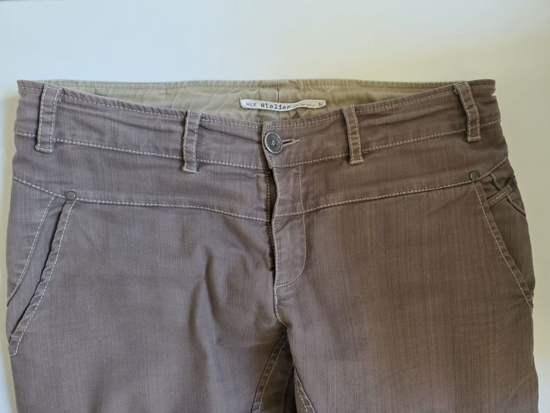 Nile Jeans: Nile Jeanshose Gr. S+ in braun – Usato da Seeberg venduto da cinderella003