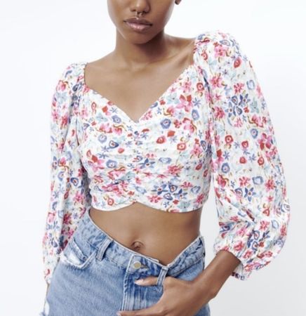 # WOMAN - Bluse ,,Leinen‘‘ Gr. S - ZARA #