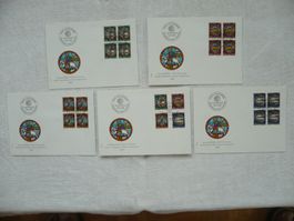 Pro Patria 1968 5 FDC Satz & 4er-Bl. SBK B138 - B141