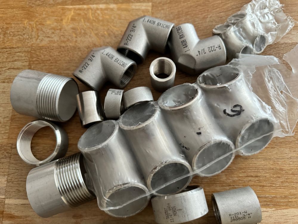 Edelstahlrohr mit Gewinde 1St Male Threaded Pipe Fitting BSP 3/4 200mm