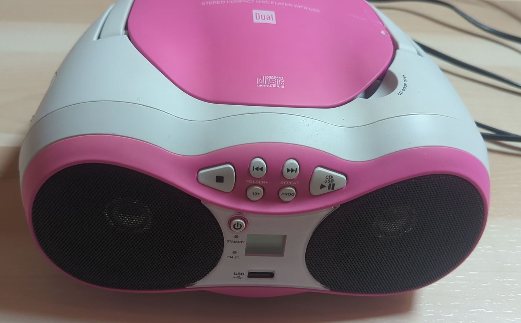 Dual Radio: Radio CD USB Dual rose et blanc – Usato da Pomy venduto da Thomasvallon 1