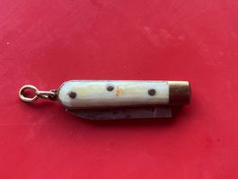 19. Jahrhundert Antike Miniatur Knochen Klappmesser