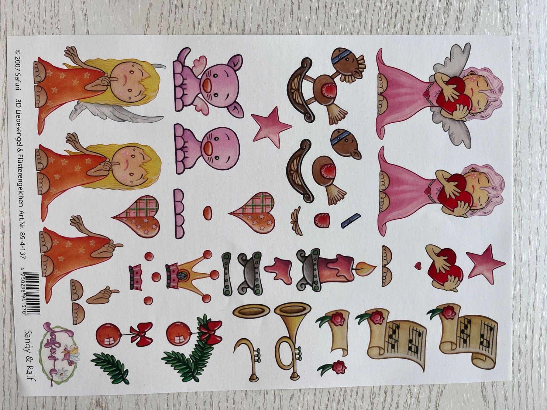 Kit bricolage: 1 Set Kartenbögen mit 9 Kinder Designs – Nuovo e nell'imballaggio originale da Büsserach venduto da bor_s88m