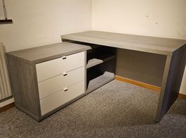 Moderner Eck-Bürotisch mit Schubladen, Top Zustand!