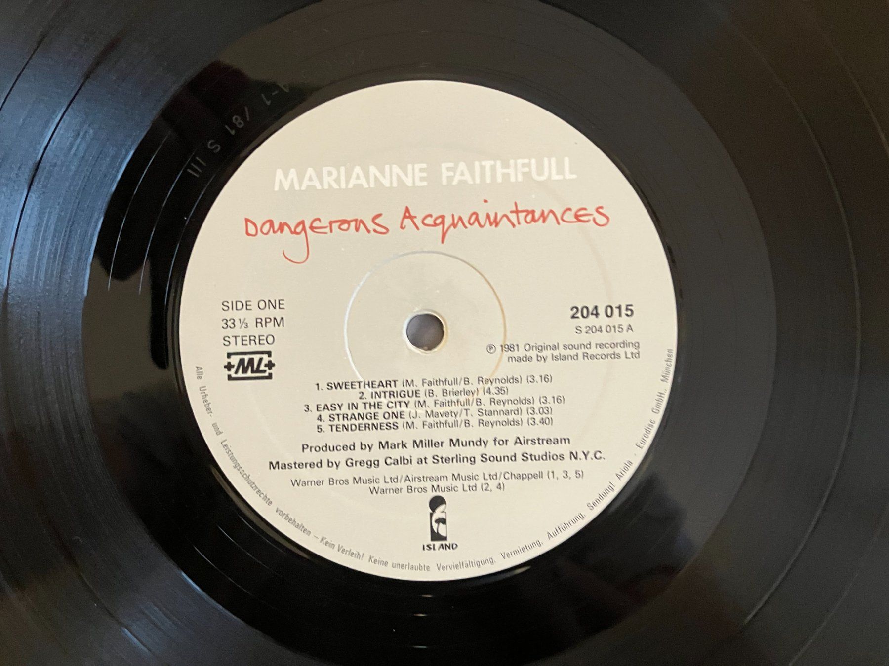 Dischi in vinile: Marianne Faithfull – Usato da Aarwangen venduto da Jukebox3 4