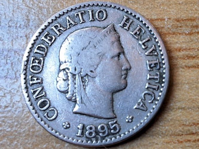 Tutti le monete: 5 Rappen 1895 – Usato da Münchenstein venduto da purbach1 4