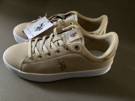 Neue US Polo Damen Sneaker Gold Gr. 41