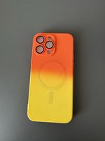 iPhone 15 pro MaHülle MagSafe Case Ombre Look Orange Gelb Ne