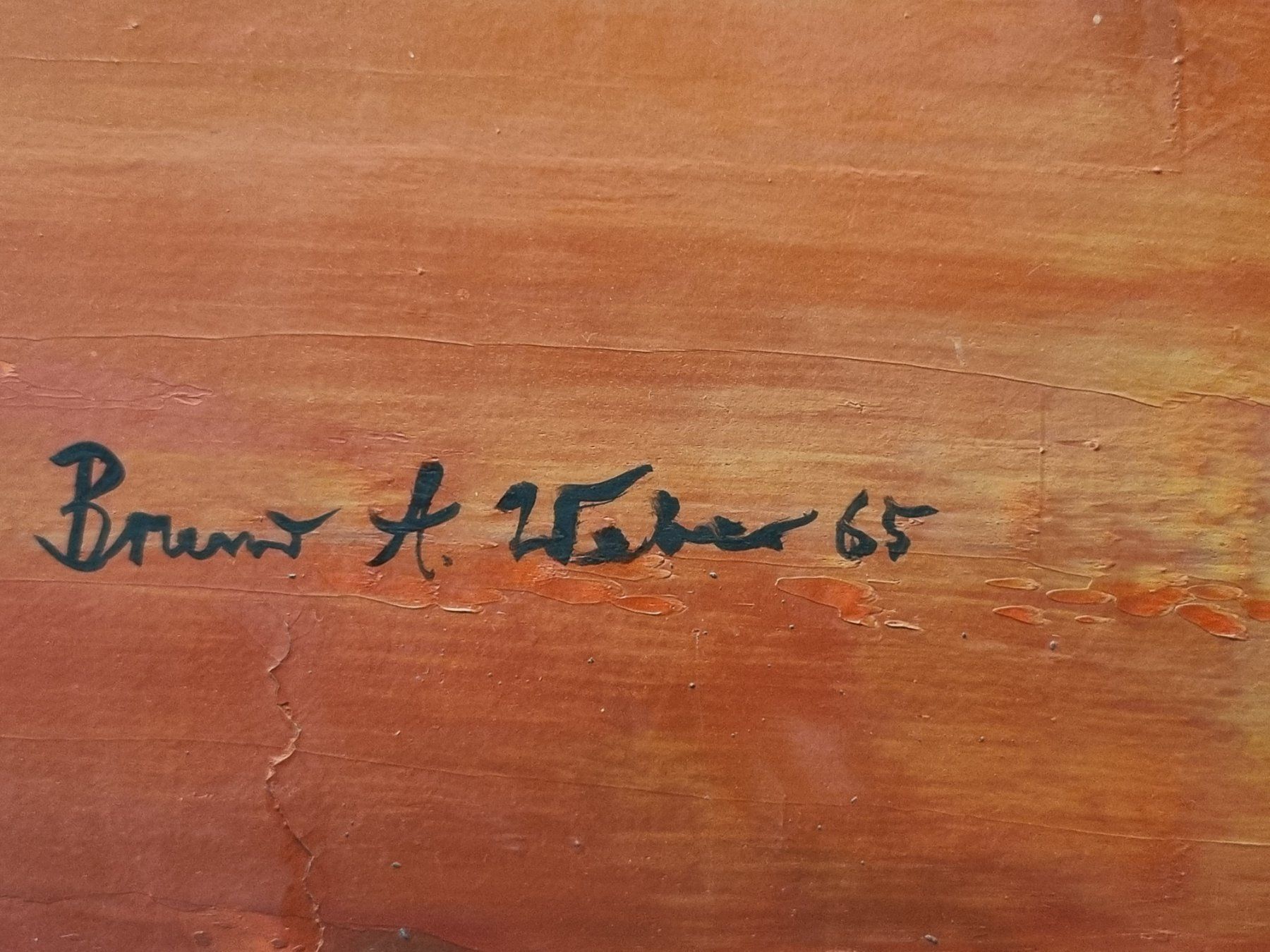 Gemälde: Original Ölgemälde von Bruno A. Weber, datiert 1965 – Gebraucht aus Lenzburg von freedomky 2