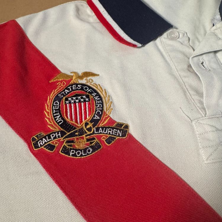 Ralph Lauren Magliette Polo: Polo Ralph Lauren United States white polo poloshirt – Usato da Rheinfelden venduto da sourced_limited 1