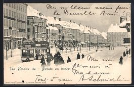 La Chaux-de-Fonds, Strassenbahn auf wint
