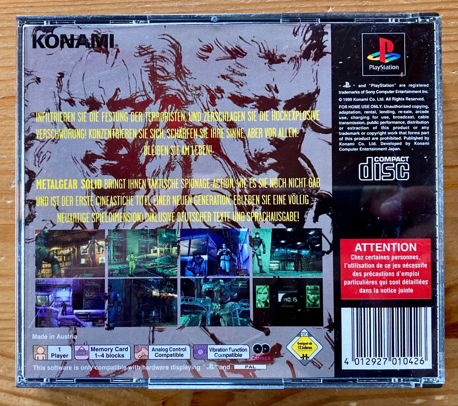 Sony Giochi: Metal Gear Solid - PS1 – Usato da Zürich venduto da Djmotionch 6