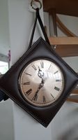 Aussergewöhnliche Vintage Hängeuhr Echt- Leder-, Rarität