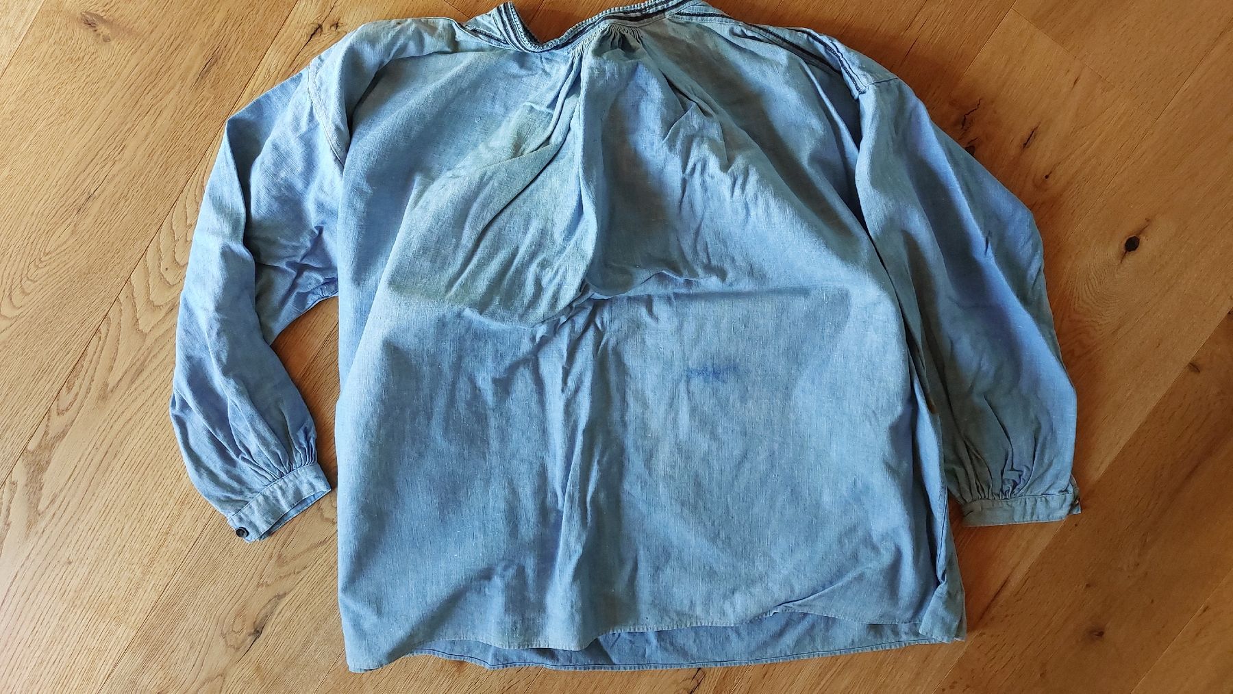 Camicie: Trachtenhemd blau, gebraucht – Difettoso da Thörigen venduto da Mairitterling 2