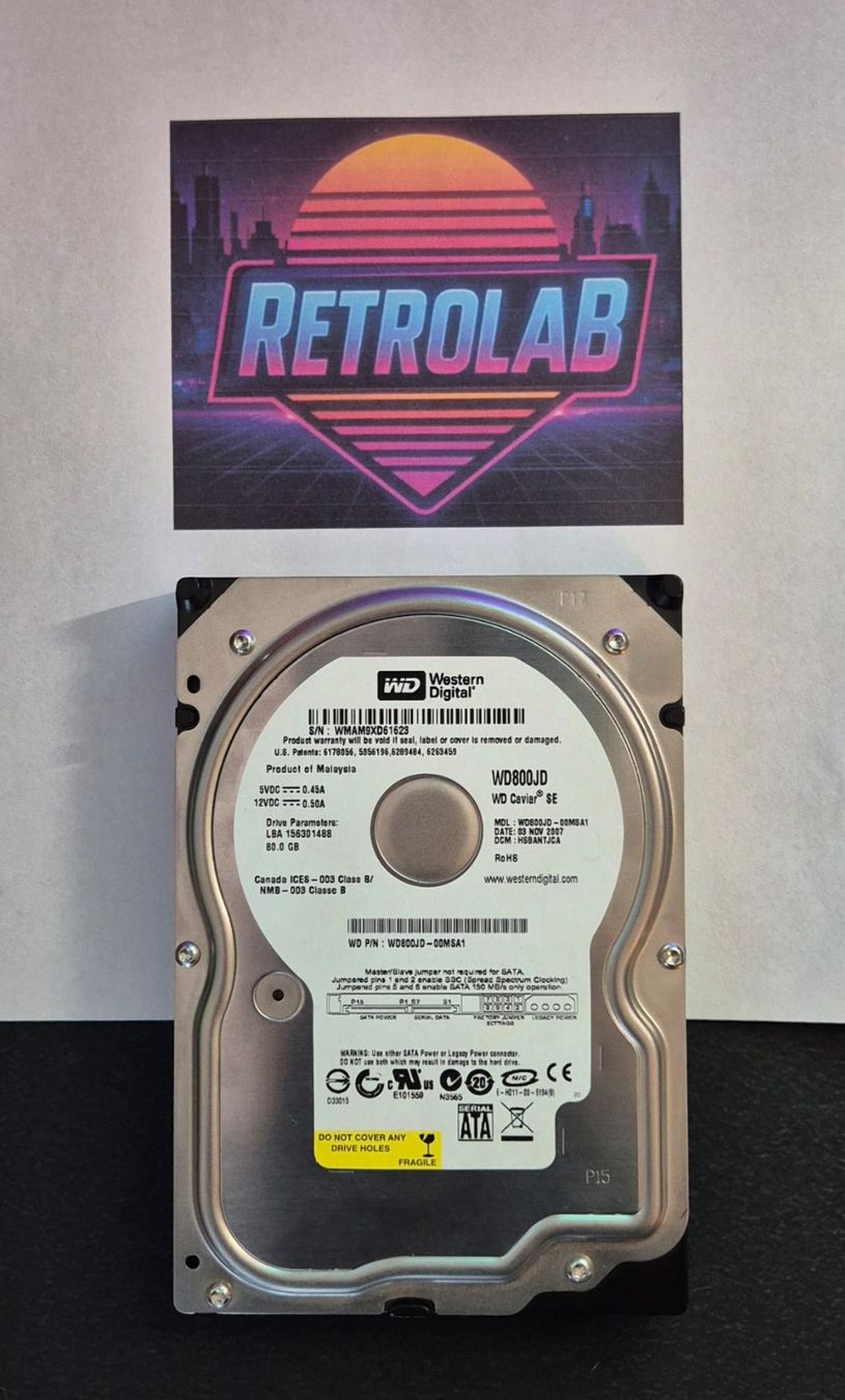 Western Digital Harddisks: Western Digital HDD 80 GB SATA – Gebraucht aus Neyruz FR von RetroLab_
