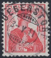 UEBERSTORF 3 - V.11 - Vollstempel auf Helvetia Brustbild