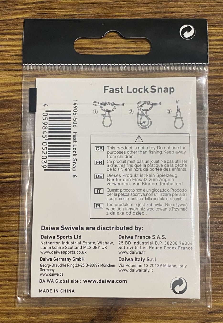 Daiwa Esche: DAIWA Fast Lock Snap 6 - 10 Stk./13kg – Nuovo e nell'imballaggio originale da Widnau venduto da Fishingtackle_Oggy 1