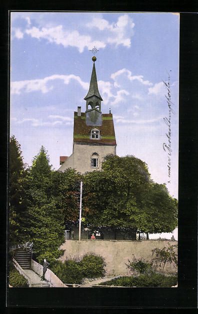 Cartoline postali: St. Chrischona, Kirche mit Zugangstreppe – Usato da Berlin venduto da bartko-reher