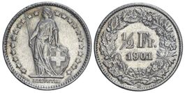 1/2 Franken 1901