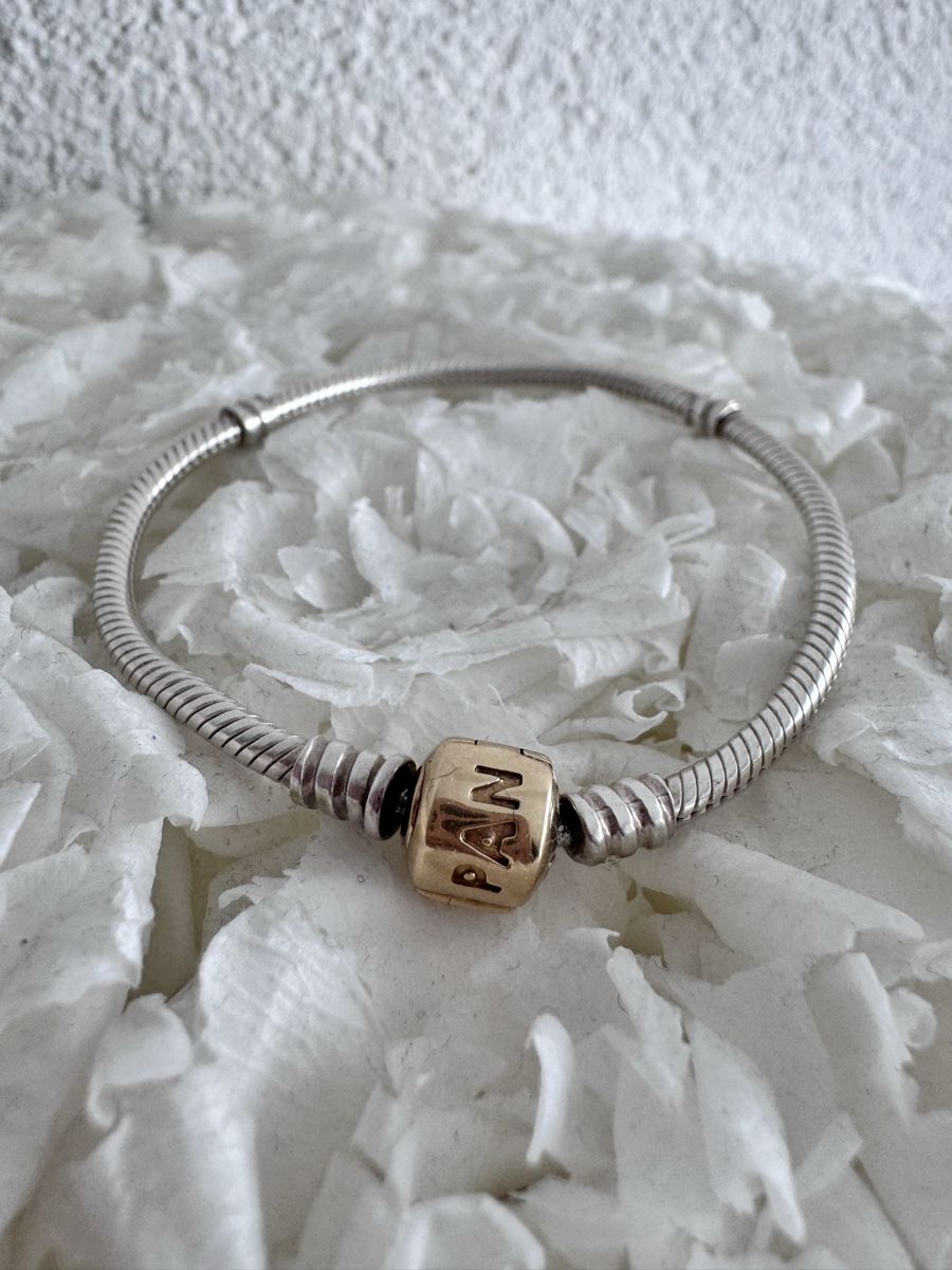 Pandora Bracciali & Braccialetti: Pandora Armband 14K Goldverschluss – Usato da Gossau SG venduto da EMK230815