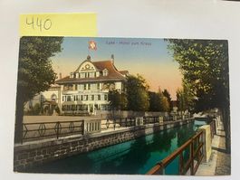 Ansichtskarte Lyss Hotel zum Kreuz, 1923