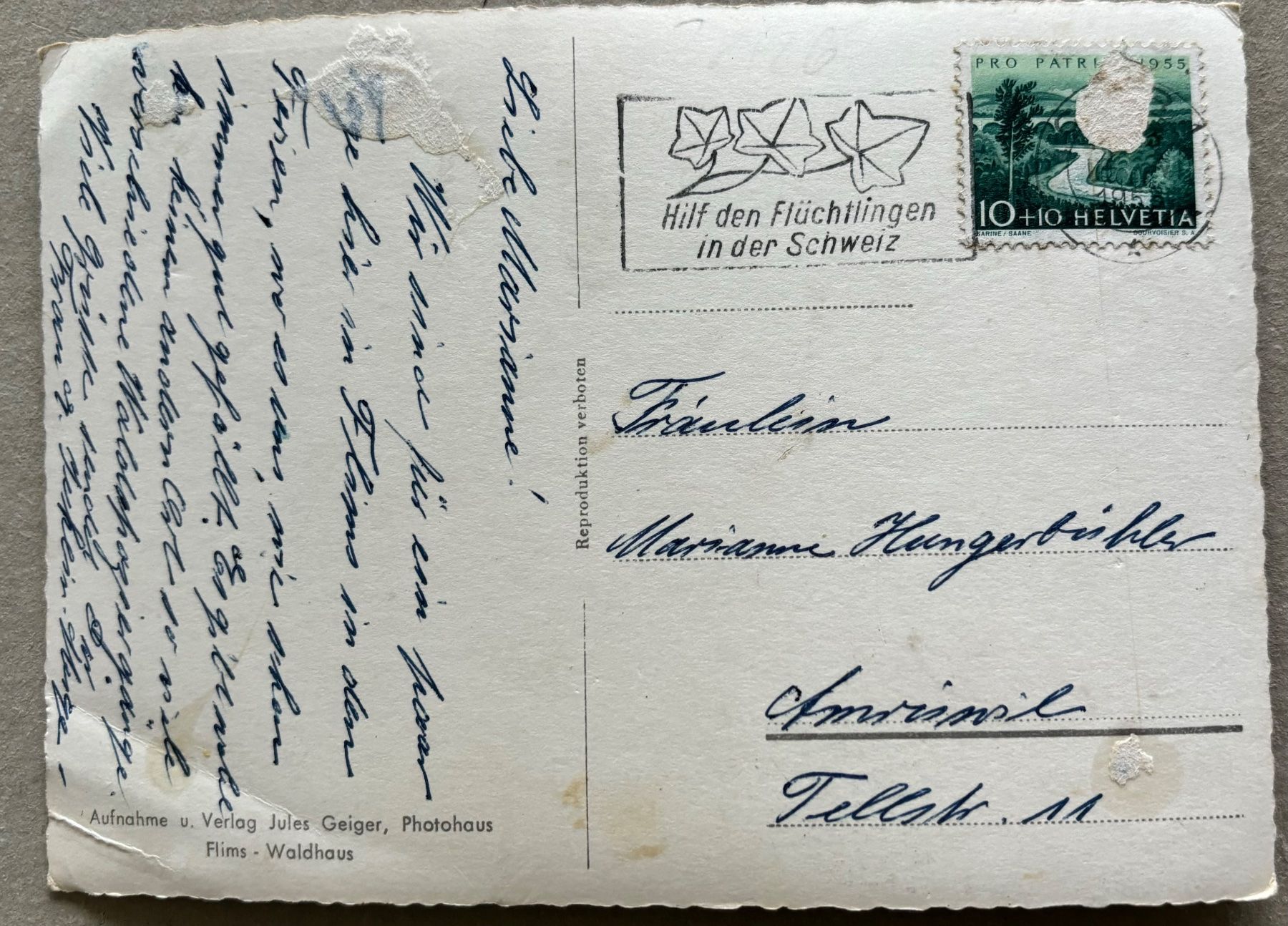 Cartoline postali: Flims - Jules Geiger – Usato da Frauenfeld venduto da Merk52 1