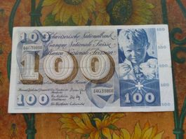 SUISSE  100  Francs  1969  (9866)  Billet