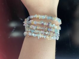 Rainbow Fluorite Crystal Natural Stone bracelet or necklace